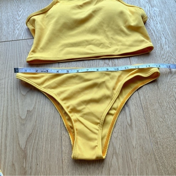 NEW  3piece Solid Bikini Swimsuit & Ditsy Floral Beach Skirt - Picture 11 of 12